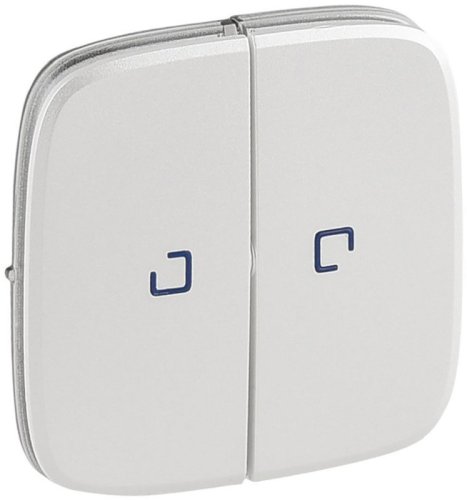 Лицевая панель Legrand Valena Allure для 2-кл. выключателя с подсветкой жемчуг картинка